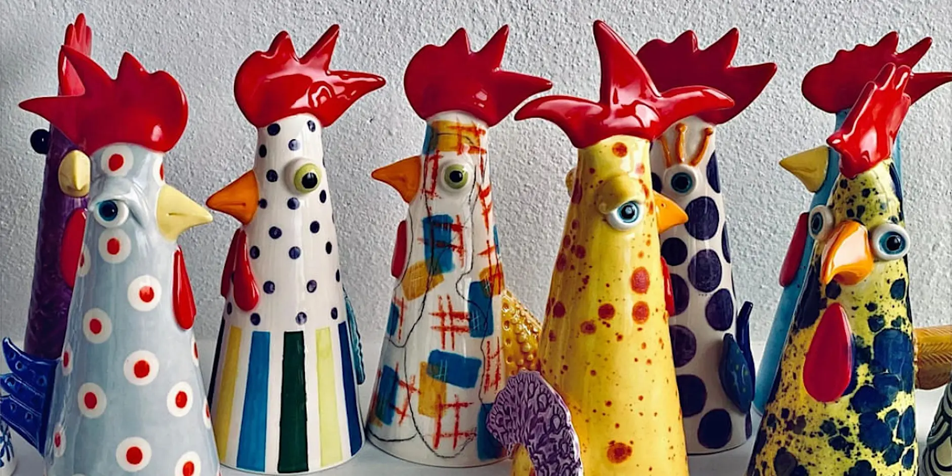 Ceramic chickens to make and paint